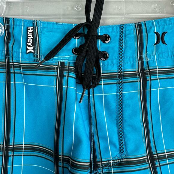Hurley Puerto Rico Men’s 30 Board Shorts Plaid No Stretch - Picture 2 of 9